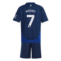 Fotbalové Dres Manchester United Mason Mount #7 Dětské Venkovní 2024-25 Krátký Rukáv (+ trenýrky)